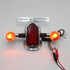 Chrome Tombstone Brake Tail Light Signal for Harley Big Twin