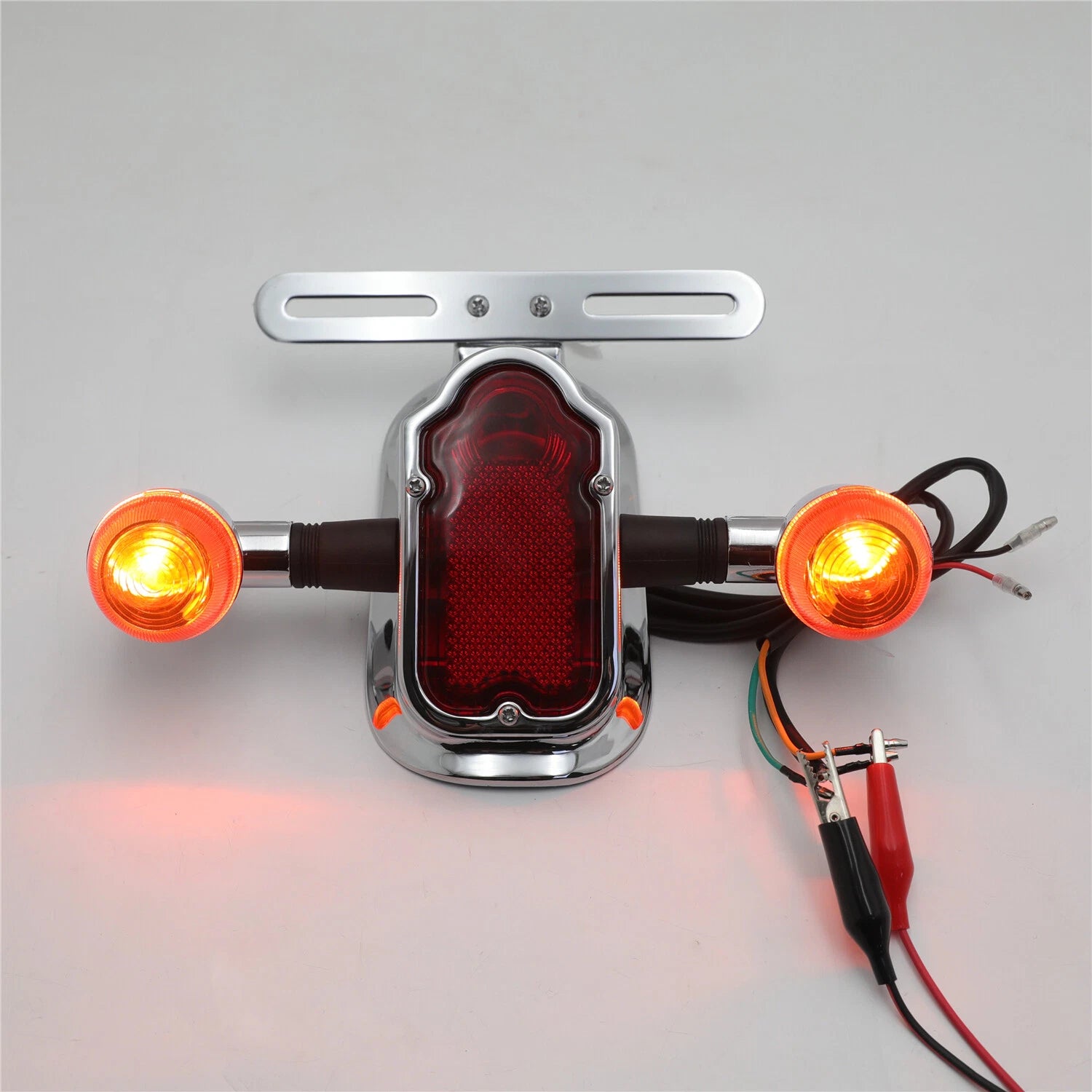 Chrome Tombstone Brake Tail Light Signal for Harley Big Twin