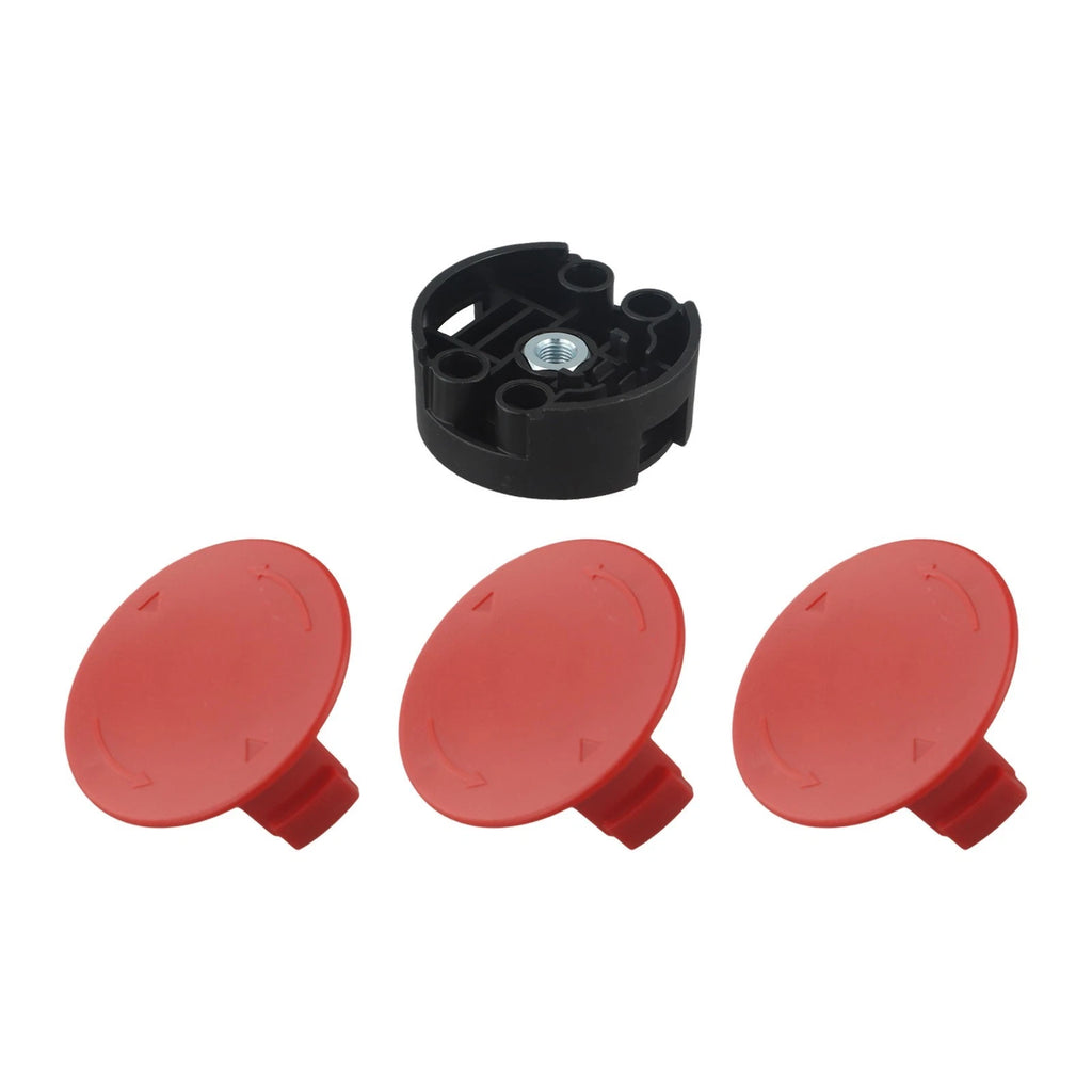 Set of 2 Replacement Red Lids for Bosch AFS23 Lawn Mowers