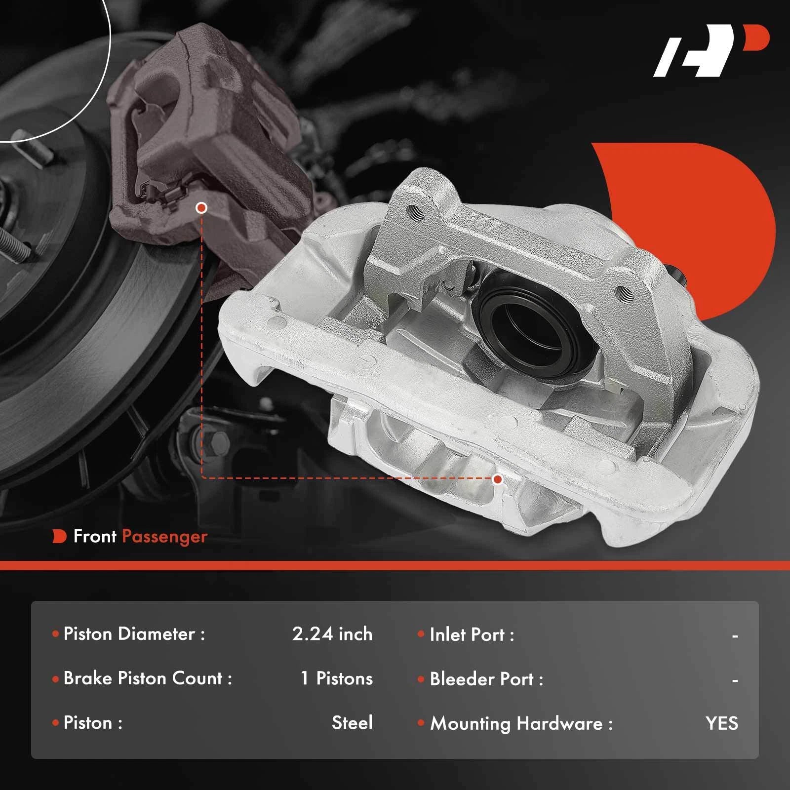 Front Right Brake Caliper with Bracket for BMW 335i (2007-2013)