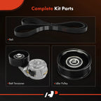 3X Serpentine Belt Drive Component Kit for Ford Crown Victoria (1992–2011)