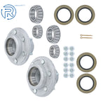 Pair Galvanized Hubs Kit for Boat Trailer (6 Lug, 6 on 5.5")