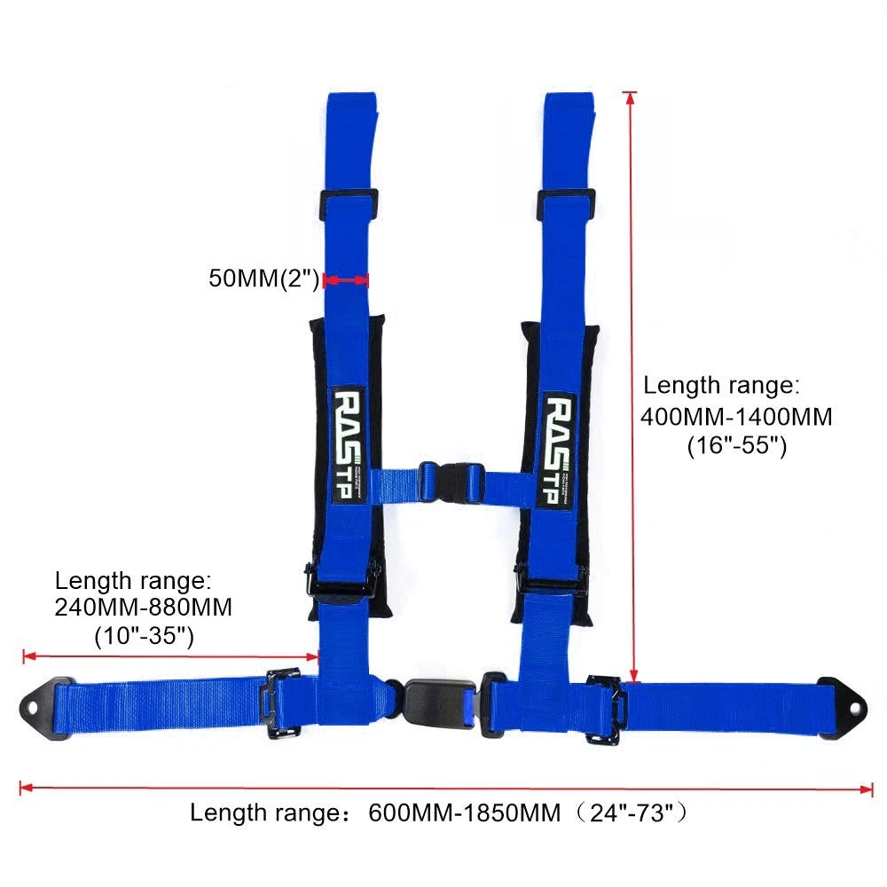 2X 4 Point Harness Racing Seat Belt for CanAm X3, YXZ UTV (2017–2023)