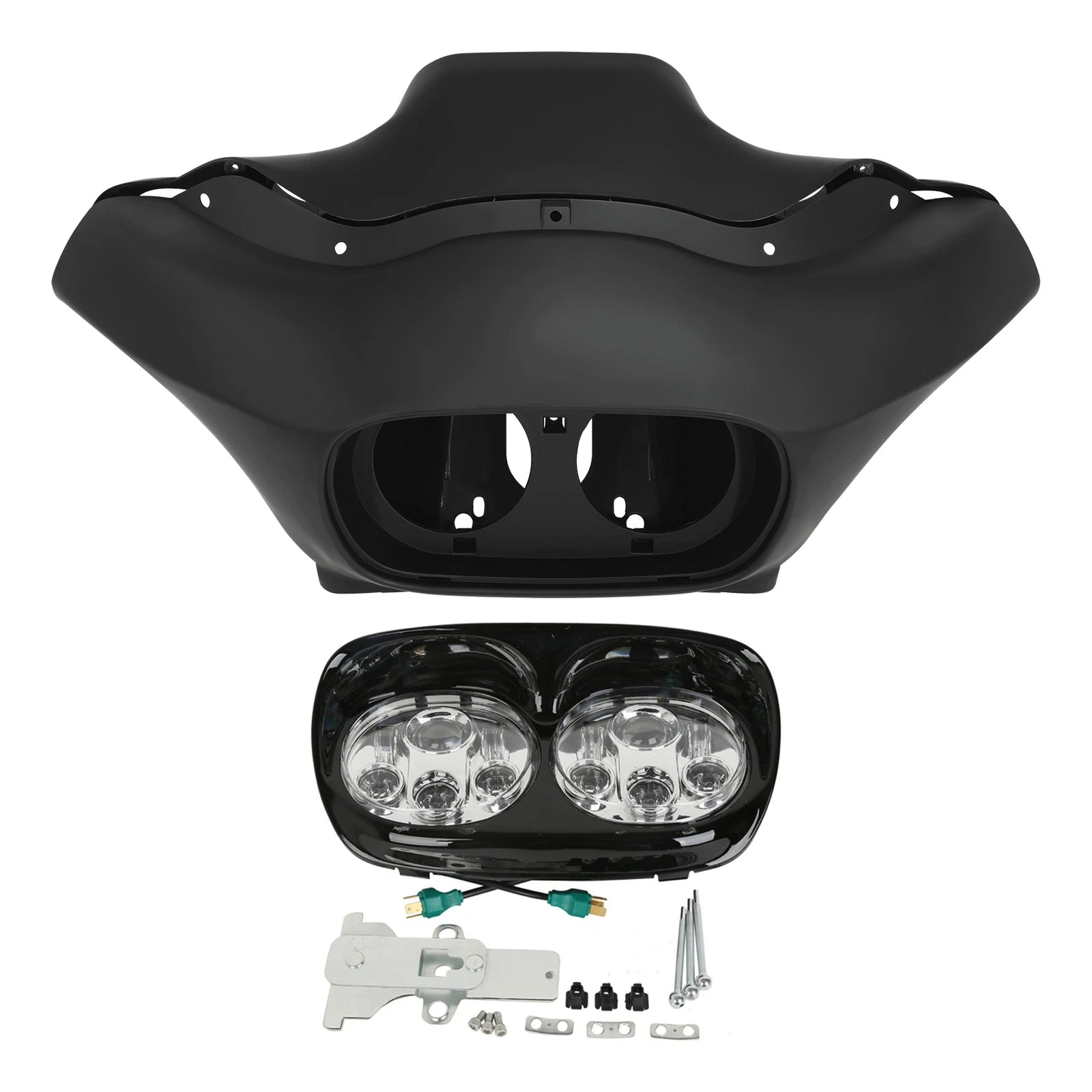 Inner Outer Front Fairing & Dual Headlight for Harley Road Glide FLTR (1998–2013)