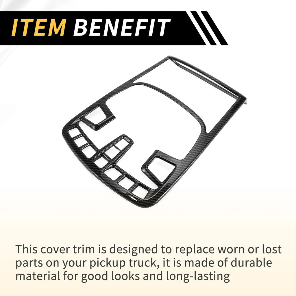 Set of 1 Roof Reading Light Lamp Cover Trim for Ford F-150 (2015–2020) Carbon Fiber Black