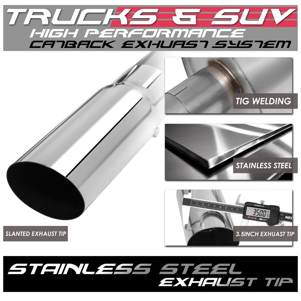 Muffler for Ram 1500 5.7L (2004–2005) 3" OD Exhaust Cat-Back System Aluminized Steel