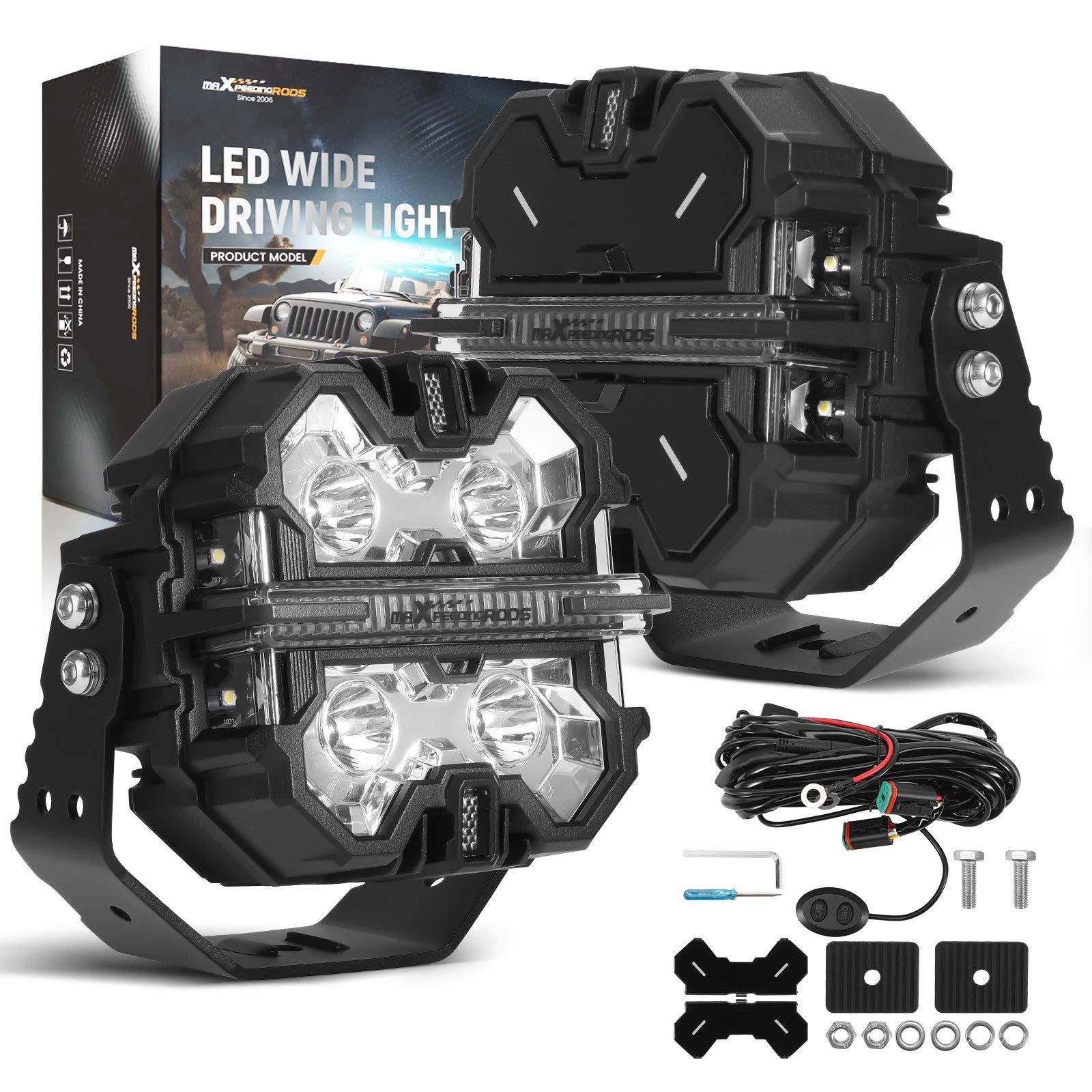 5" LED Auxiliary Driving Lights for Off-Road Vehicles (Universal Fit)
