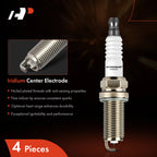 Set of 4 Iridium & Platinum Spark Plugs for Subaru Forester (2014–2018)