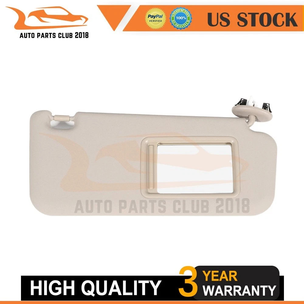 Beige Right Passenger Side Sun Visor for Toyota RAV4 (2006–2013)