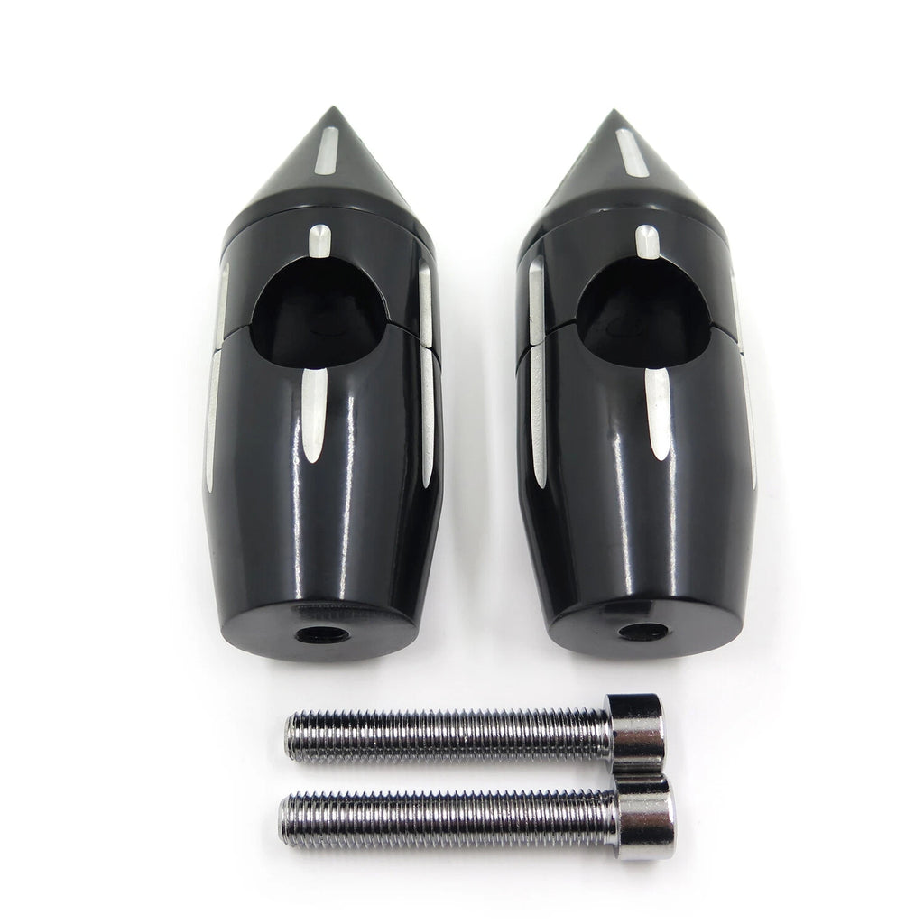 2 1/4" Black Spike Handlebar Risers for Harley Softail Dyna Sportster (Custom)