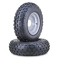 2 WANDA 21x7x10 ATV Tires & Wheels for ATV (10015) 4/110mm PCD 2+3 Offset Silver