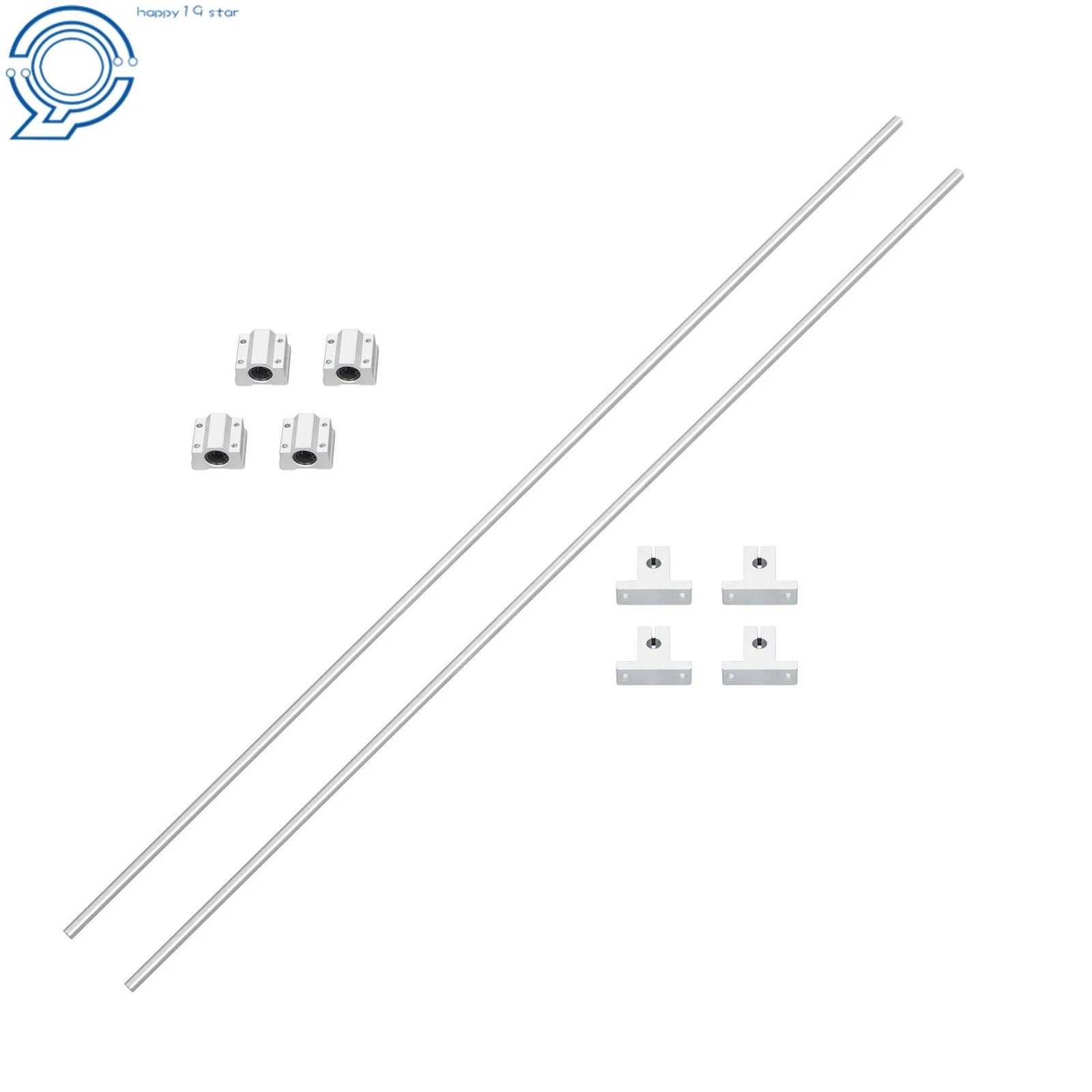 Set of 4 Linear Motion Rails for Precision Applications (800mm Length)