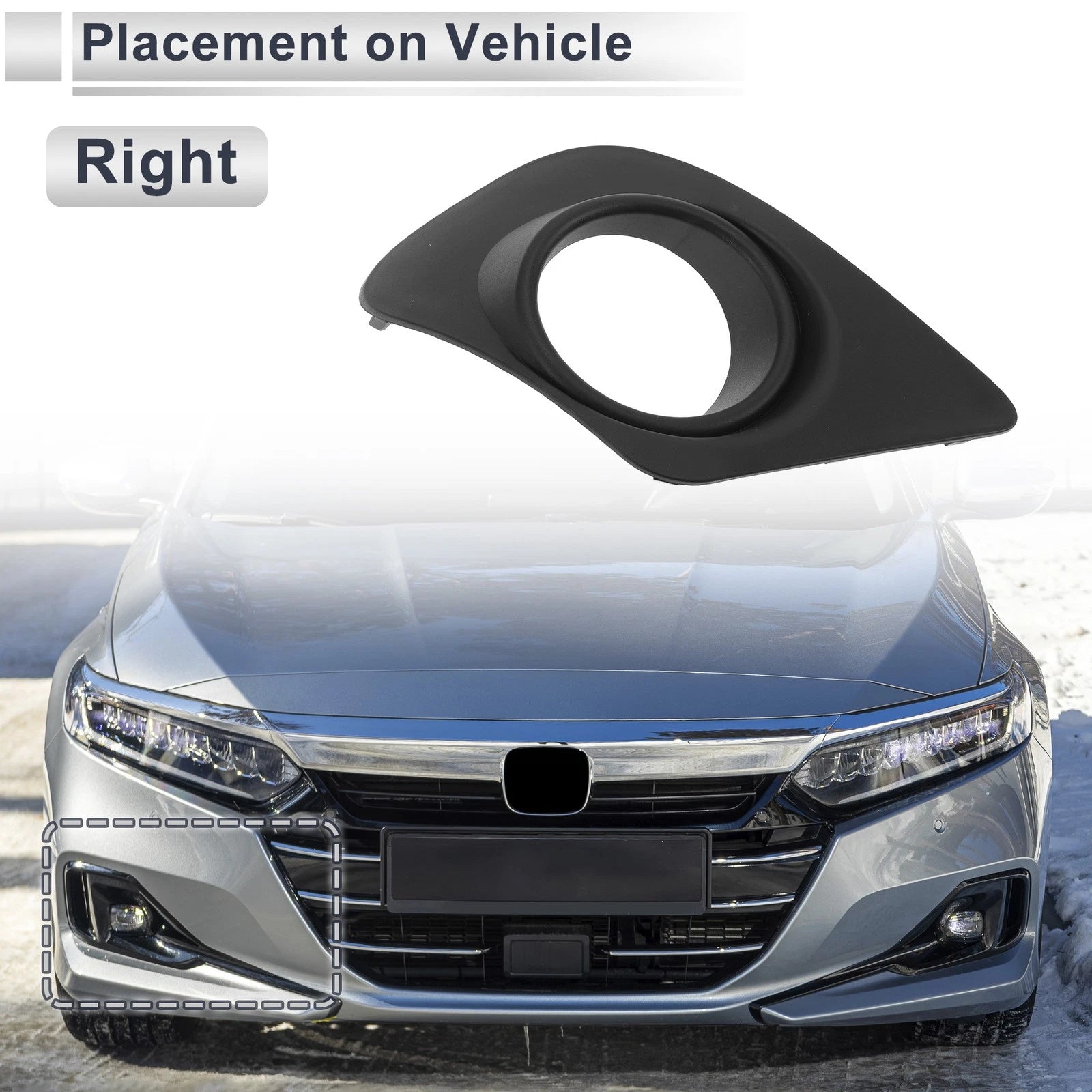 1 Pc Fog Light Grill for Dodge Journey (2011–2018) No. 68088686AA