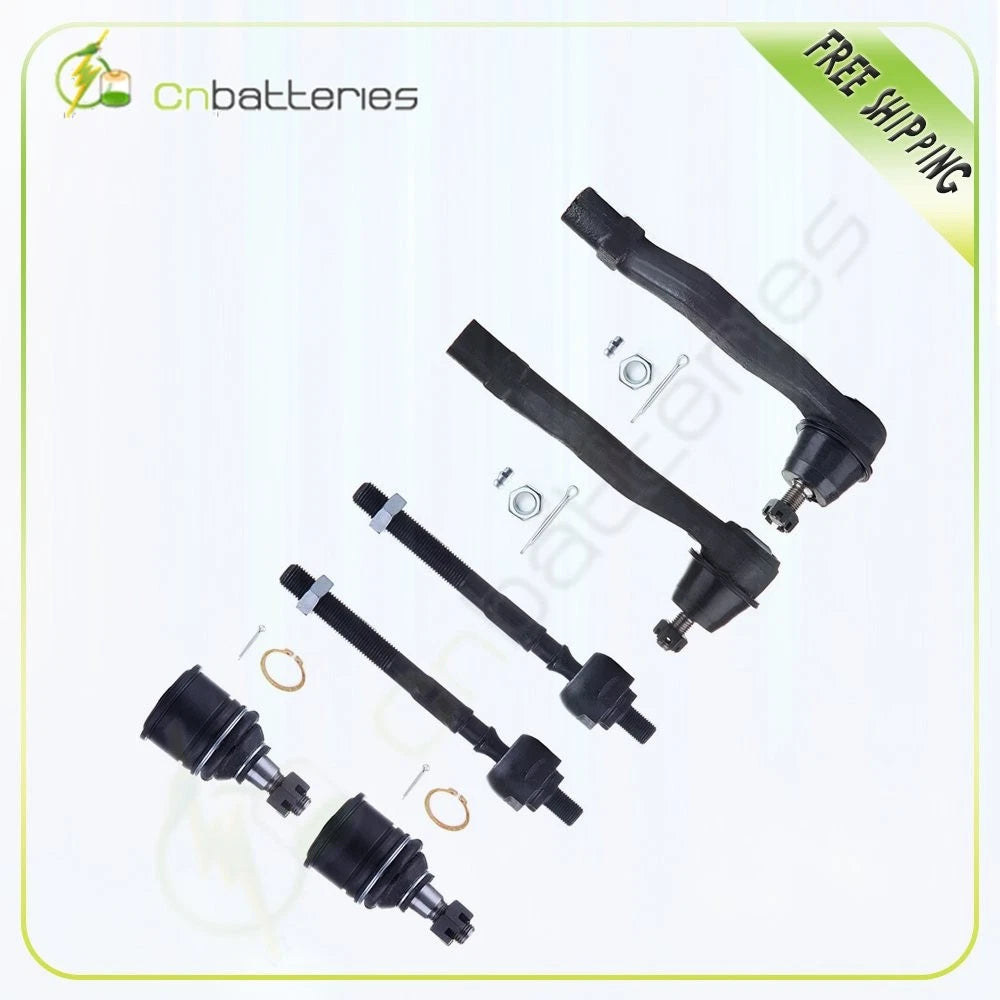 Set of 6 Suspension Parts for Acura EL (1997–2000) - Inner Outer Tie Rods, Ball Joints
