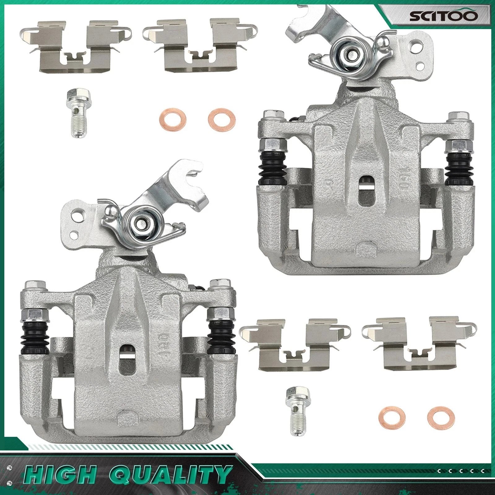 Rear Brake Caliper Pair for Ford Fusion S Hybrid SE SEL Sport (2013–2020)