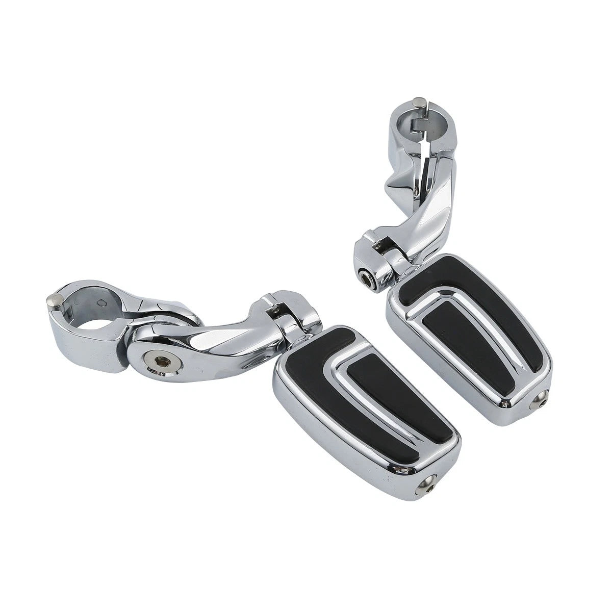1.25'' Short Angled Highway Engine Guard Footpegs for Harley (Chrome)