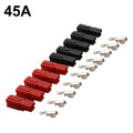 Set of 10 High Voltage Red and Black Connectors for Marine Applications