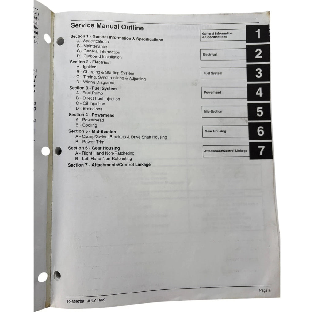 Direct Fuel Injection Service Manual for Mercury 200/225 Optimax (1999)