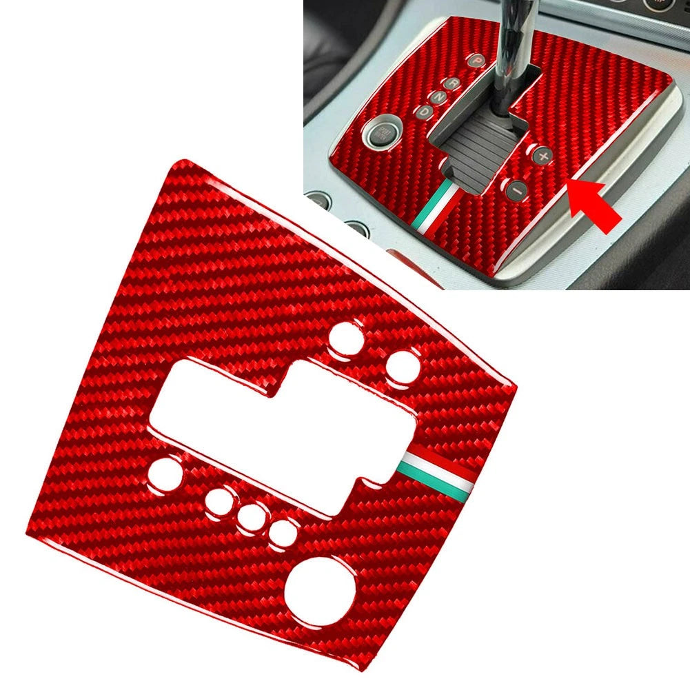 Gear Shift Panel Cover Trim for Alfa Romeo 159 Brera Spider (2006–2011) Carbon Fiber RedB