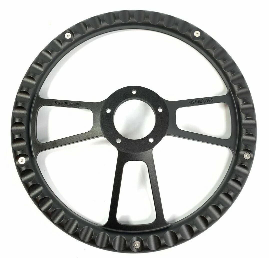 14 Inch Billet Steering Wheel Carbon Fiber Wrap for Universal Fit