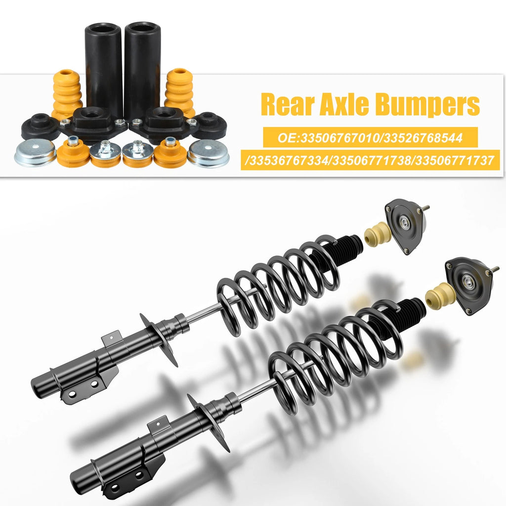 Set of 2 Rear Upper Lower Bumpers Shock Mounts No. 33506767010 for BMW E82 128i