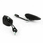 Universal 8mm 10mm Motorcycle Rear View Side Mirrors Black