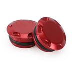 Frame Plugs Inserts Pair Red for Kawasaki Ninja EX 250 400 Z250 Z400 (2018–2022)