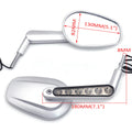 Left Right Mirror w/ LED Stem for Harley Davidson Road King/Road Glide Ultra