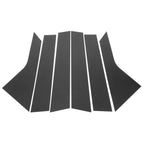 6 Pcs Door Pillar Window Trim for Hyundai Elantra (2017–2020) Carbon Fiber