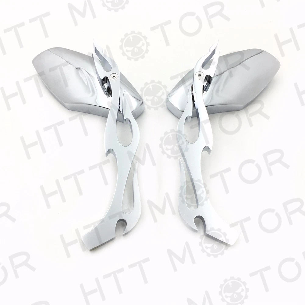 Chrome Rearview Mirrors for Harley Davidson FLHT FLHR Road King