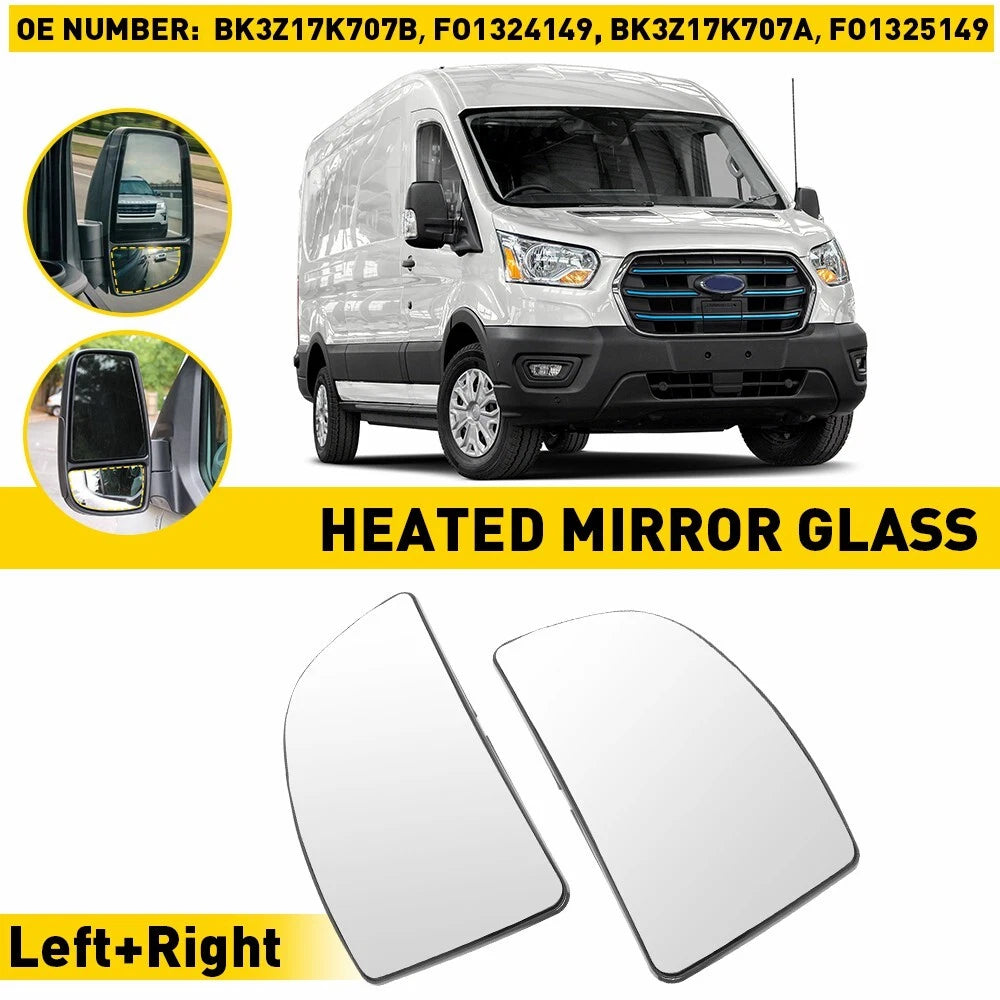 Lower Mirror Glass for Ford Transit-150 250 350 (2015–2021) Left & Right