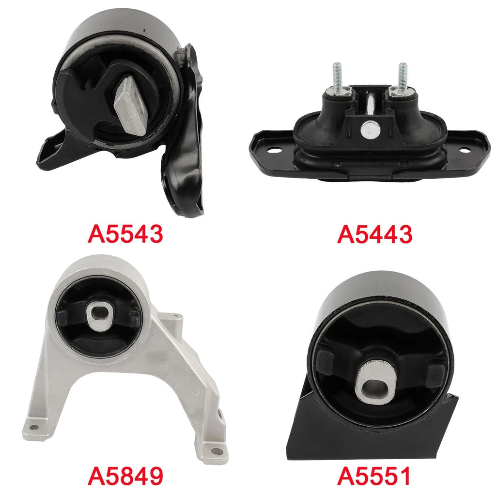 Set of 4 Engine Motor & Transmission Mounts for Dodge Journey (2011–2019)