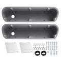 Aluminum Finned Valve Cover Set for Ford 289 302 351W (1962–1985) Black