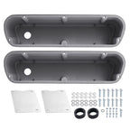 Aluminum Finned Valve Cover Set for Ford 289 302 351W (1962–1985) Black