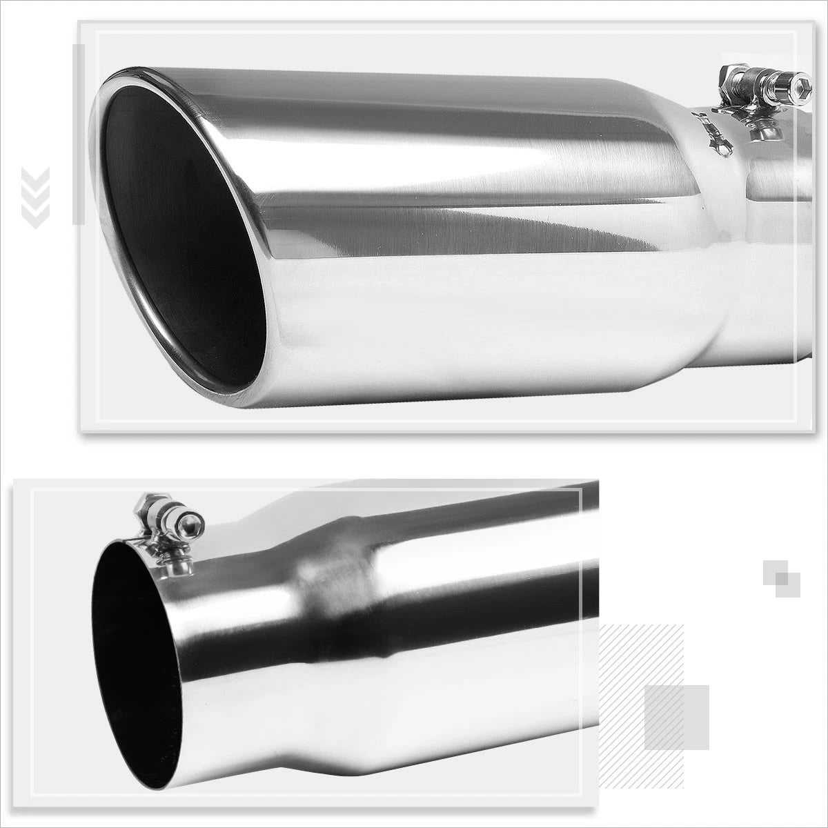 5" Rolled Muffler Tip Catback Exhaust System for Dodge Ram 2500 3500 (2013–2018)