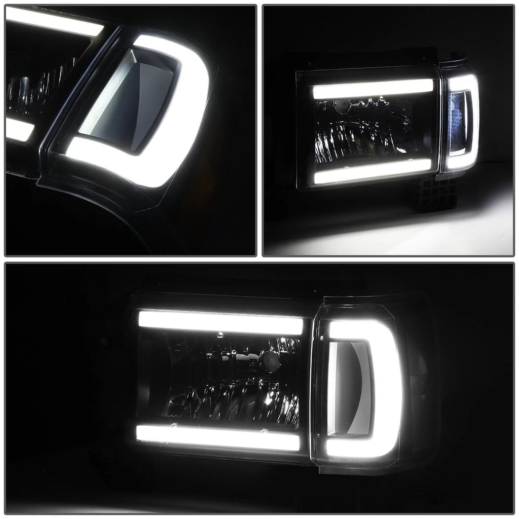 LED Headlight with Clear Corner for Ford F150 Bronco (1987–1991)