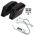 Hard Saddlebags with Chrome Brackets for Harley Softail Fatboy (1990–2023)