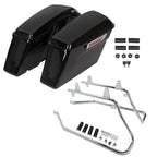 Hard Saddlebags with Chrome Brackets for Harley Softail Fatboy (1990–2023)
