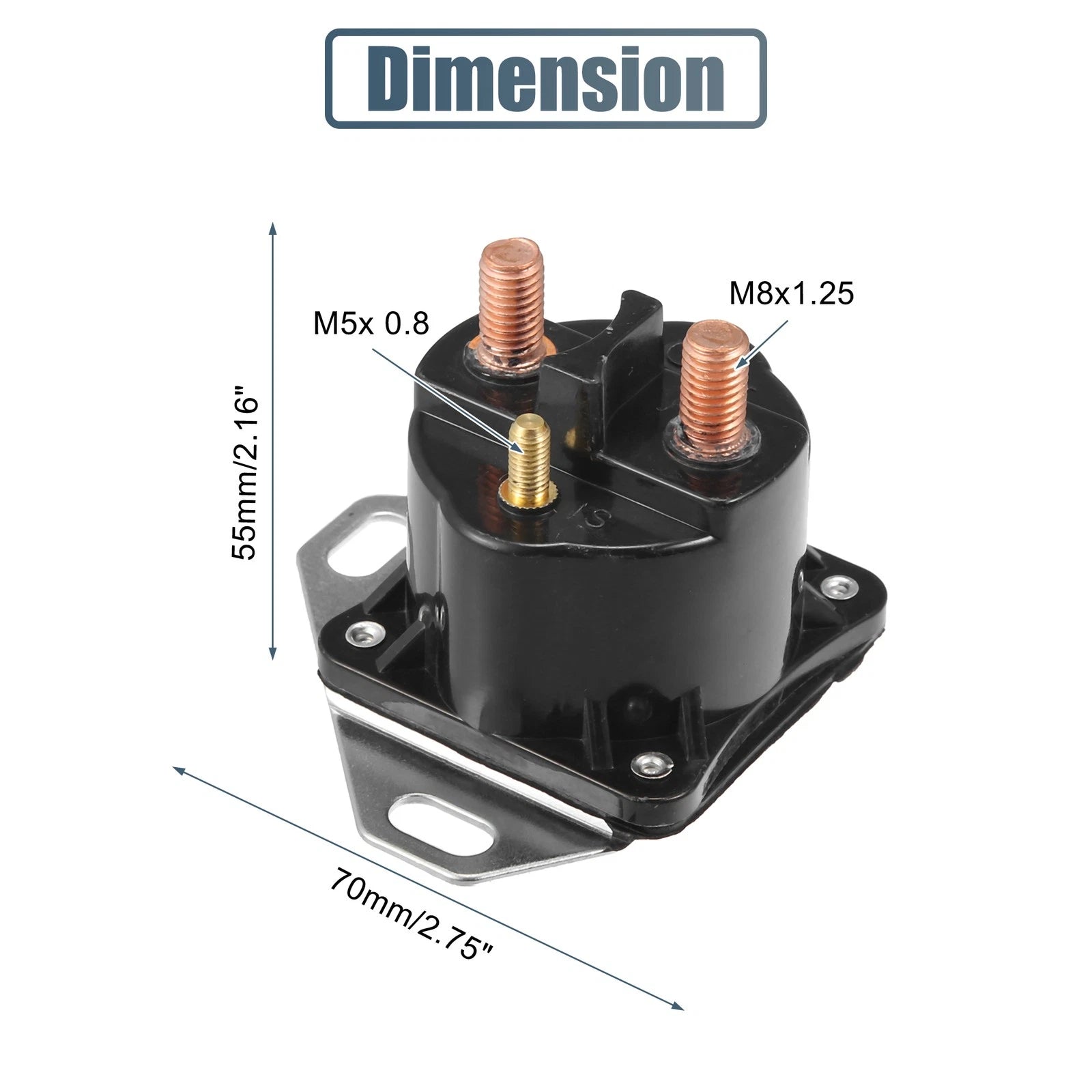 12V Starter Solenoid Switch Relay for Ford  - 3 Terminals