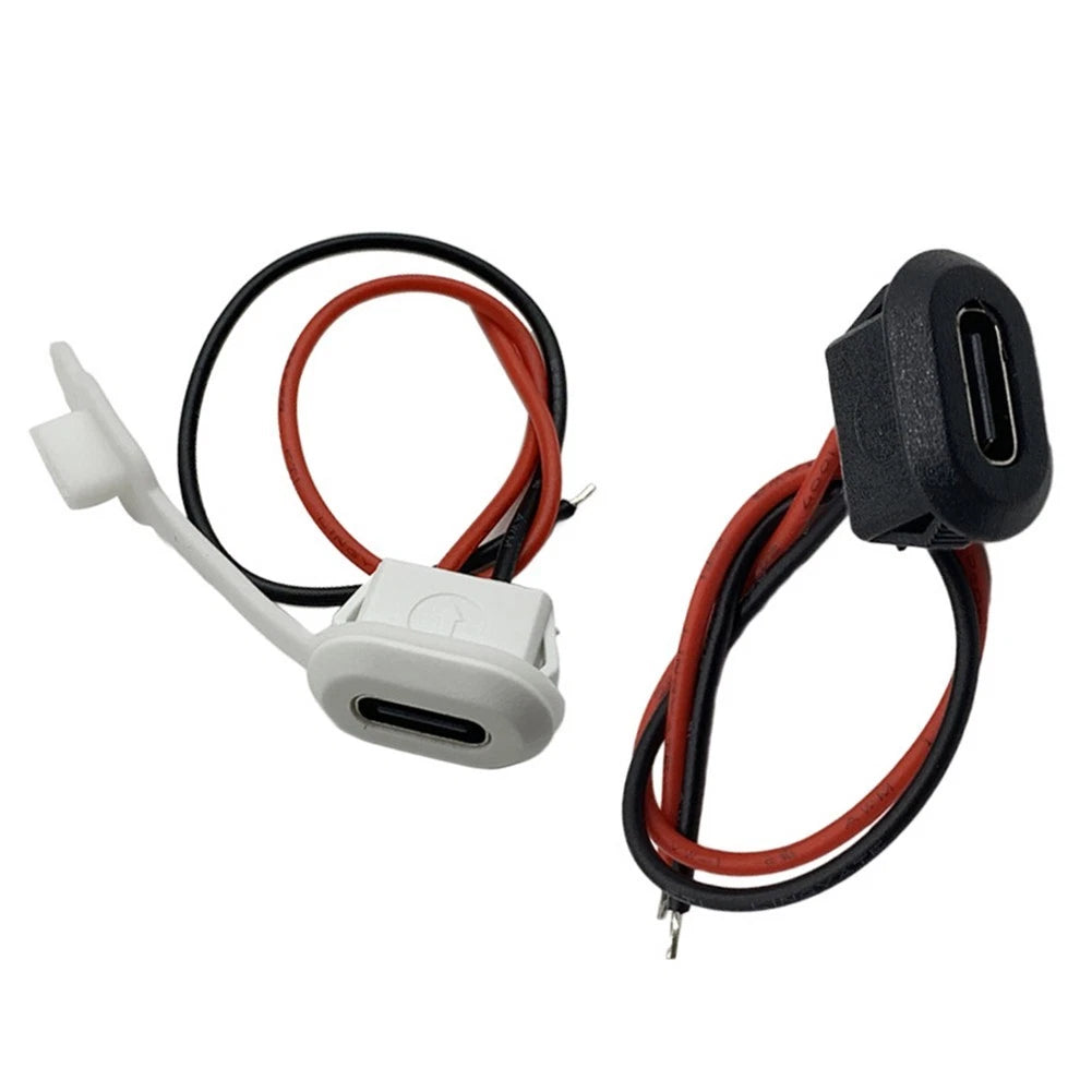2-Pin Waterproof Type C Female Input Socket for Long Cycle Life