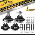 Set of 4 Front Lower & Upper Ball Joints for Chevrolet Blazer S10 GMC Jimmy (1995–2005)