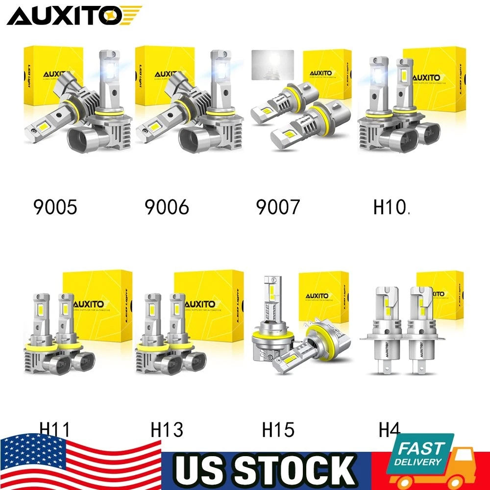 Set of 8 LED Headlight Bulbs H11 9005 9006 H4 H13 9007 H10 H15 for Vehicles