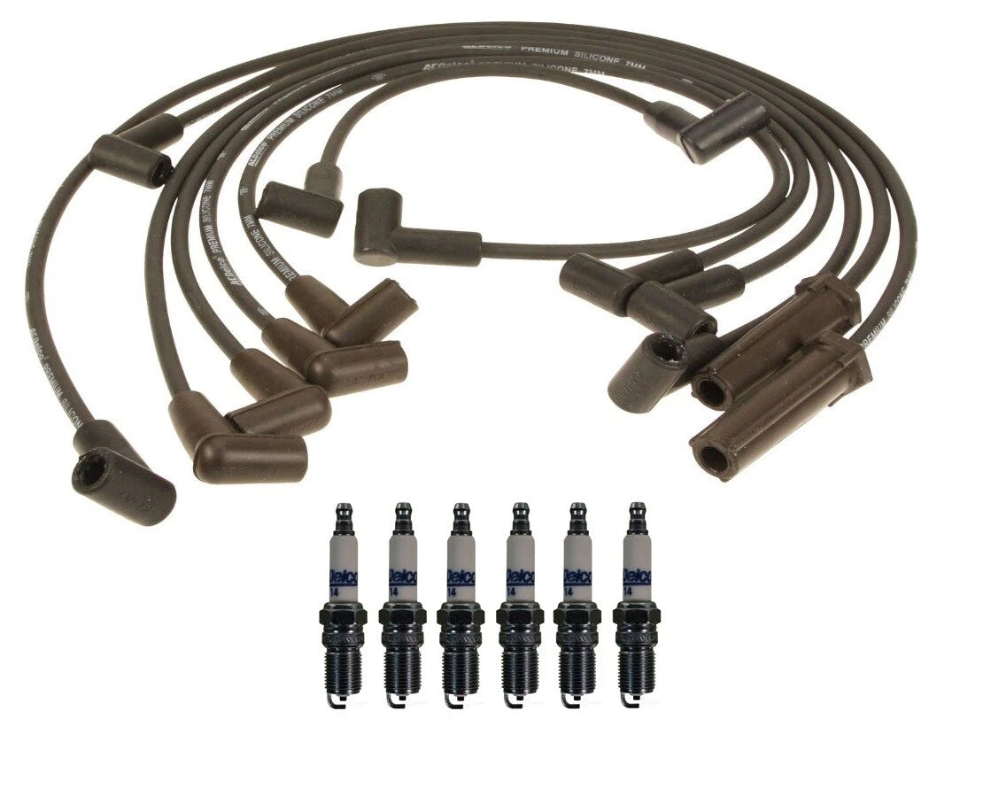 Ignition Wire Set & 6 ACDelco Rapidfire Spark Plugs for Chevy 4.3 V6 (1996–2002)