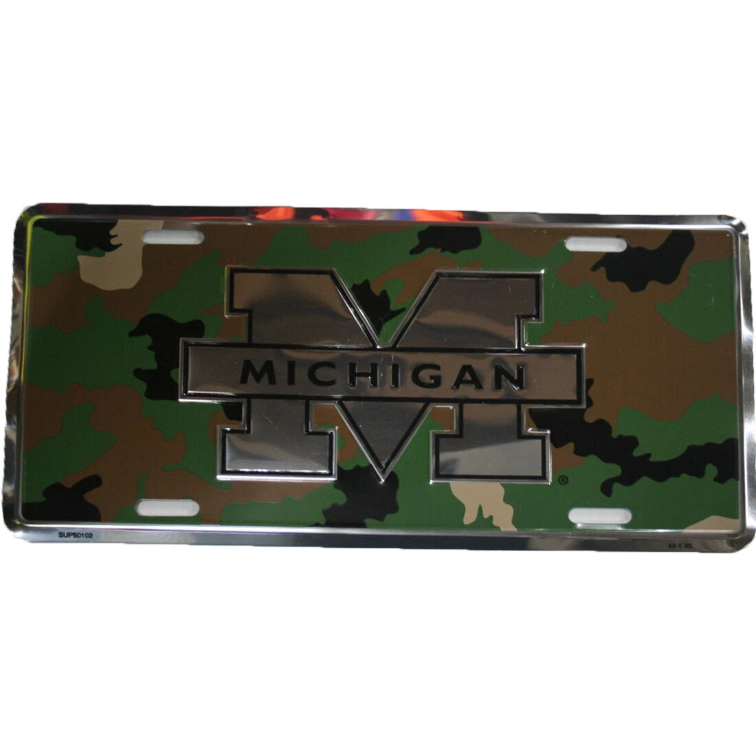 Camouflage License Plate for Michigan State University (6 x 12)