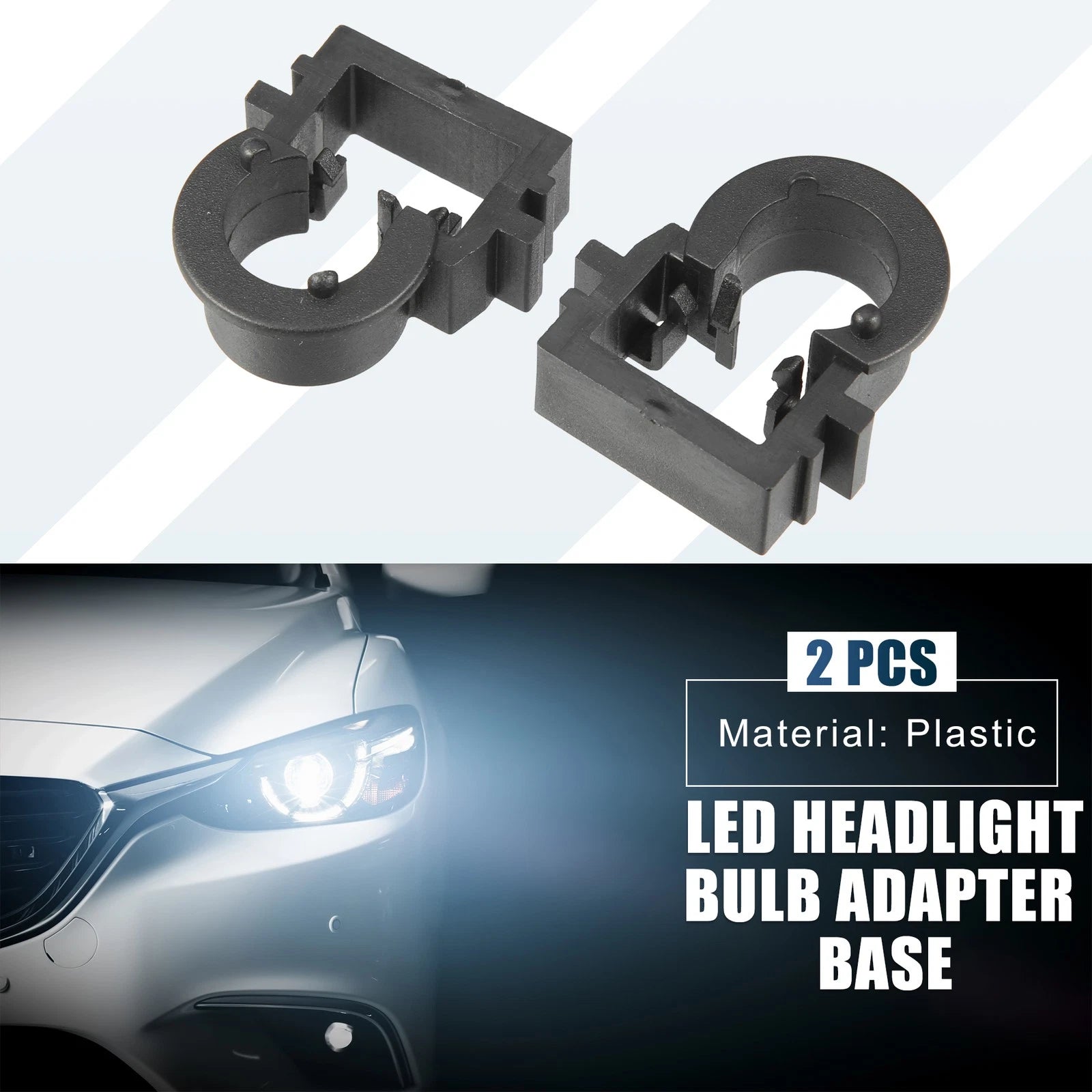 H1 LED Headlight Bulb Holder Adapter Socket for Ford Focus Fiesta (2012–2018)