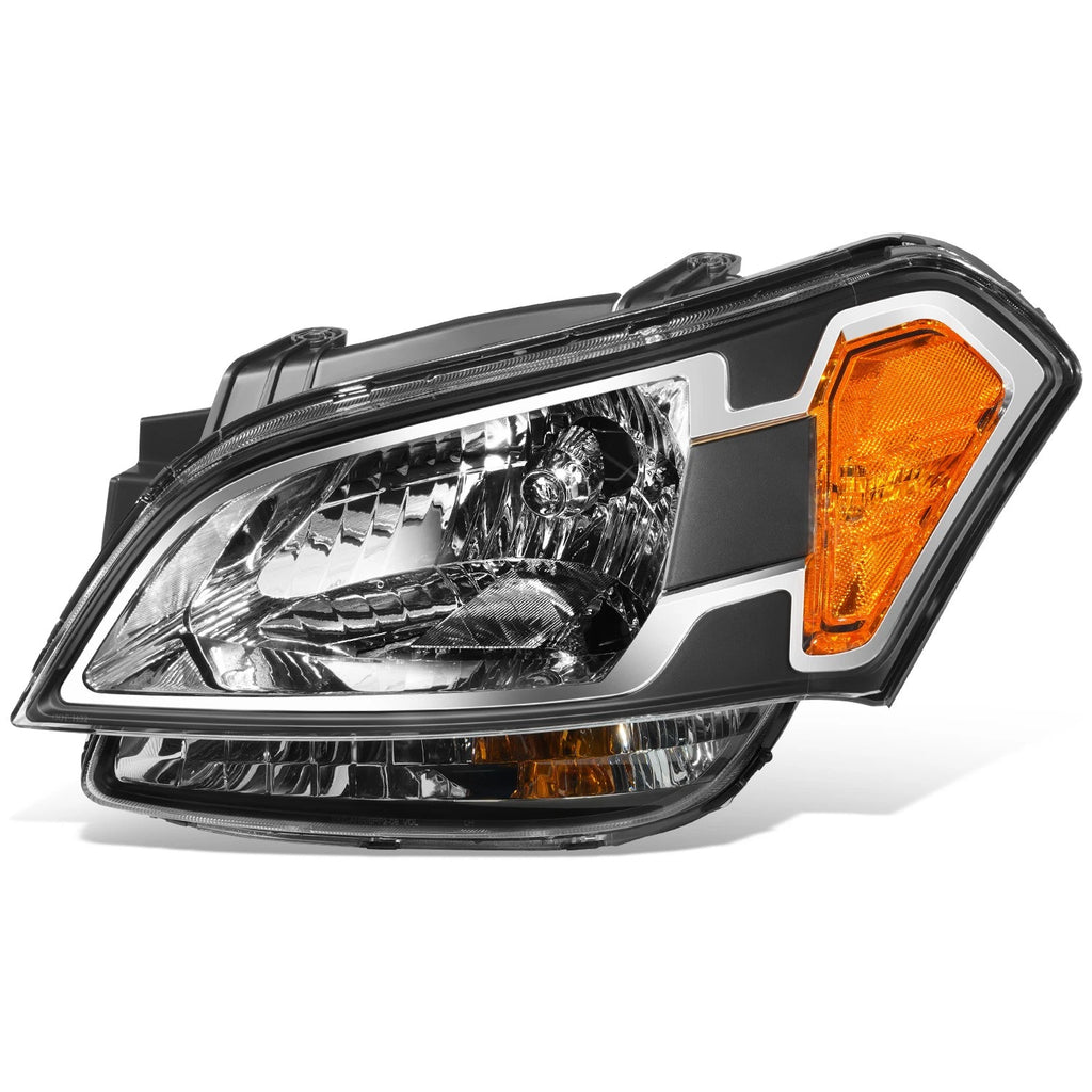 Driver Left Headlight for Kia Soul (2010–2011) Black Housing Amber Corner