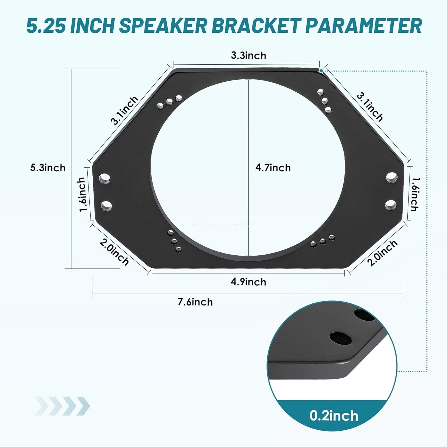 Set of 2 Front Dash Mount Speaker Brackets for Jeep Wrangler (1997–2006)