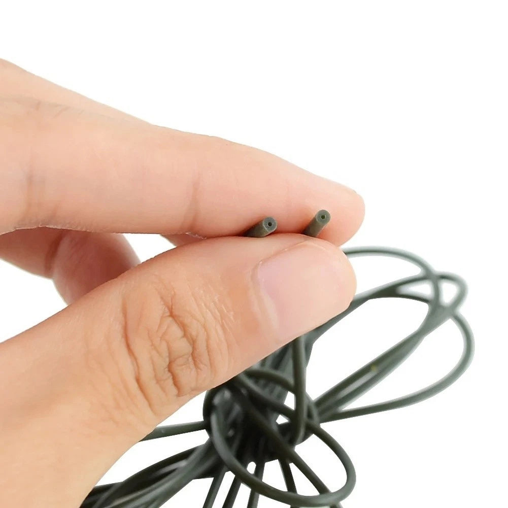 Silicone Rig Tubing for Carp Fishing (0.05-0.15cm) Dark Green Rubber Tube
