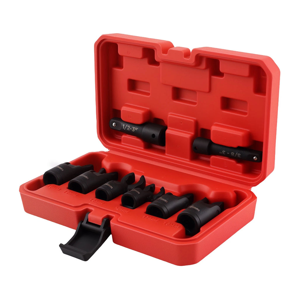 8pc Flex Head Crows Flare Nut Wrench Socket Set for Automotive