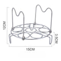 7 Hole Stainless Steel Steamer Rack with Handle for Steam Circulation (15cm)